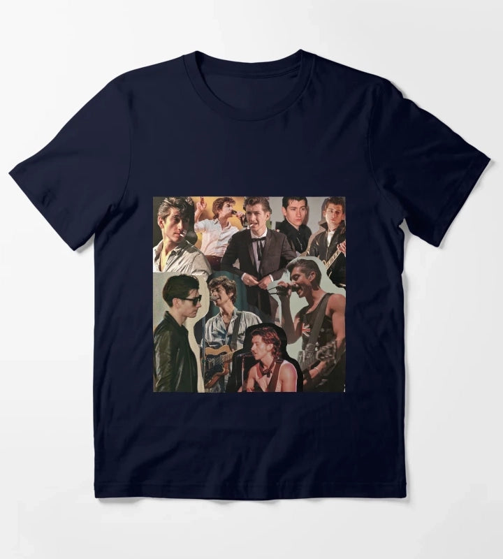 Alex Turner Arctic Monkeys Collage T-Shirt Navy