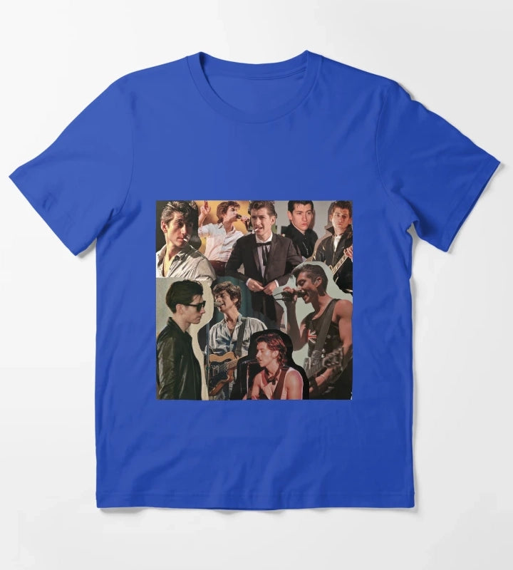 Alex Turner Arctic Monkeys Collage T-Shirt Blue