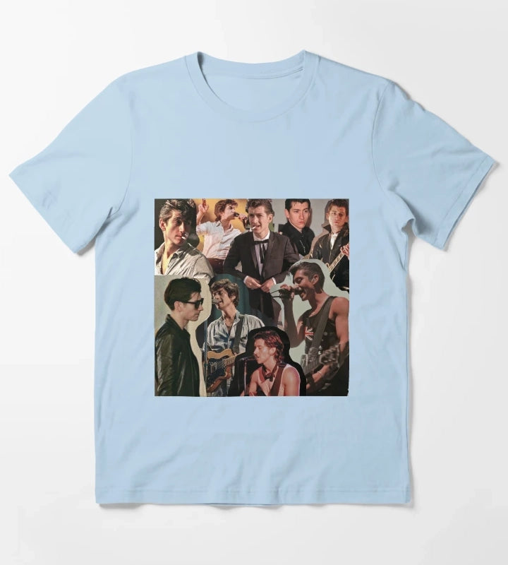 Alex Turner Arctic Monkeys Collage T-Shirt Sky Blue