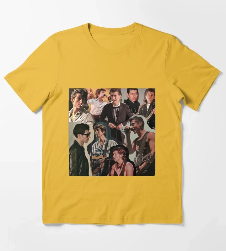 Alex Turner Arctic Monkeys Collage T-Shirt Yellow