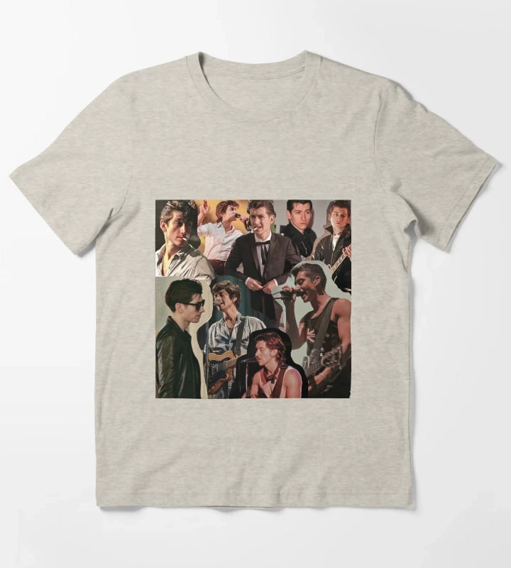 Alex Turner Arctic Monkeys Collage T-Shirt Cream