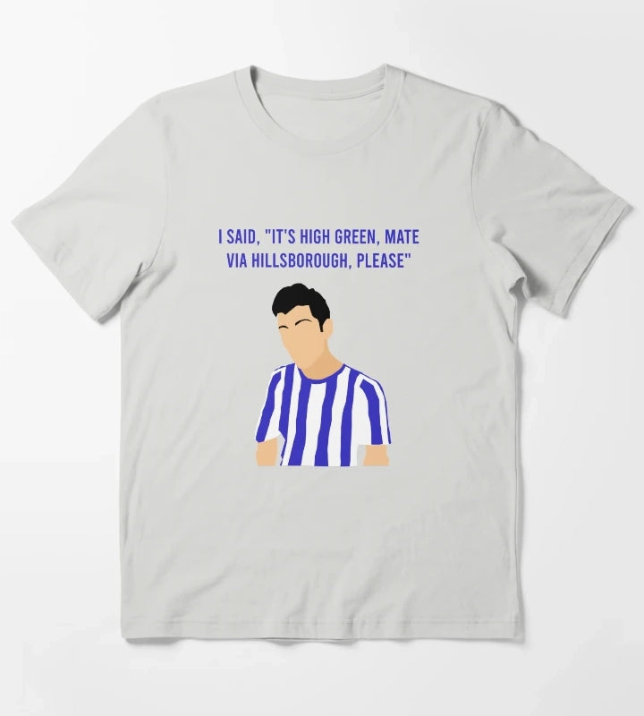Alex Turner Arctic Monkeys Sheffield Wednesday Football Print T-Shirt Light Grey