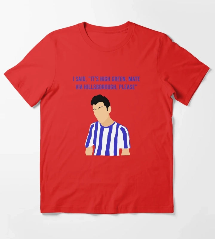 Alex Turner Arctic Monkeys Sheffield Wednesday Football Print T-Shirt Red