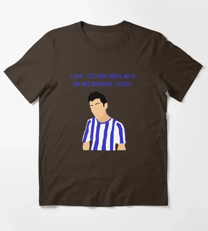 Alex Turner Arctic Monkeys Sheffield Wednesday Football Print T-Shirt Brown
