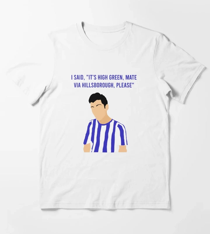 Alex Turner Arctic Monkeys Sheffield Wednesday Football Print T-Shirt White