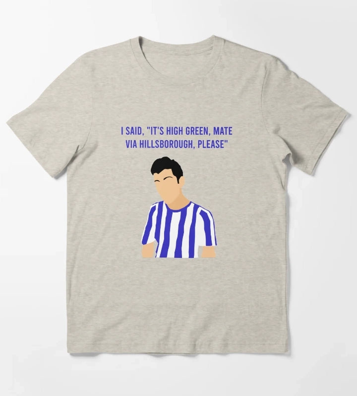 Alex Turner Arctic Monkeys Sheffield Wednesday Football Print T-Shirt Cream
