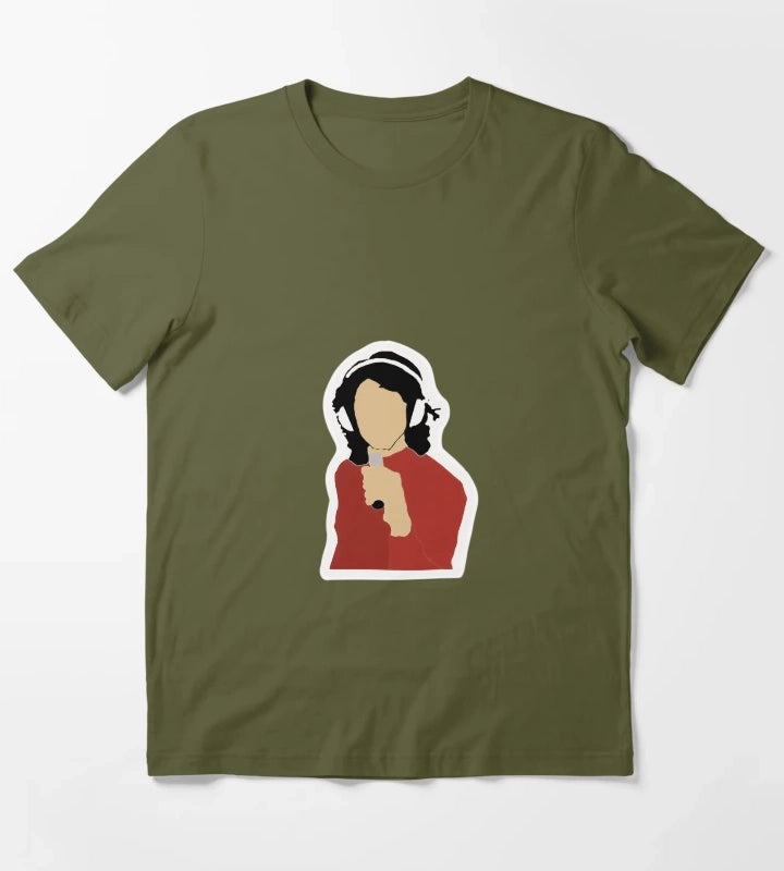 Alex Turner Arctic Monkeys sticker T-Shirt Olive Green