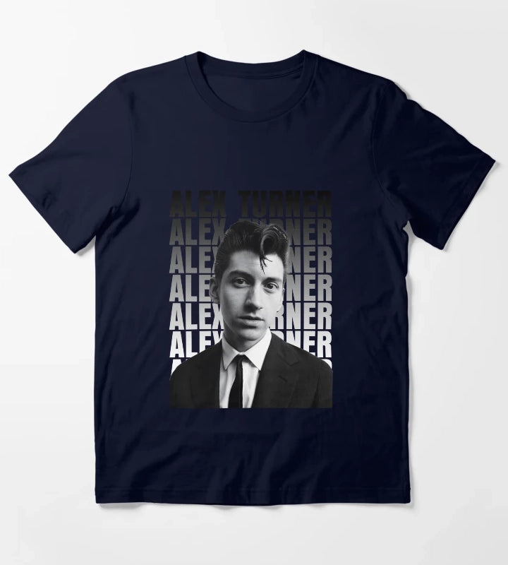 Alex Turner The Arctic Monkeys Band T-Shirt Navy