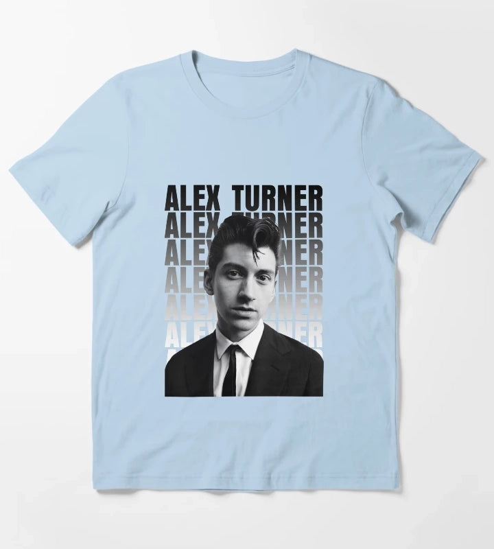 Alex Turner The Arctic Monkeys Band T-Shirt Sky Blue