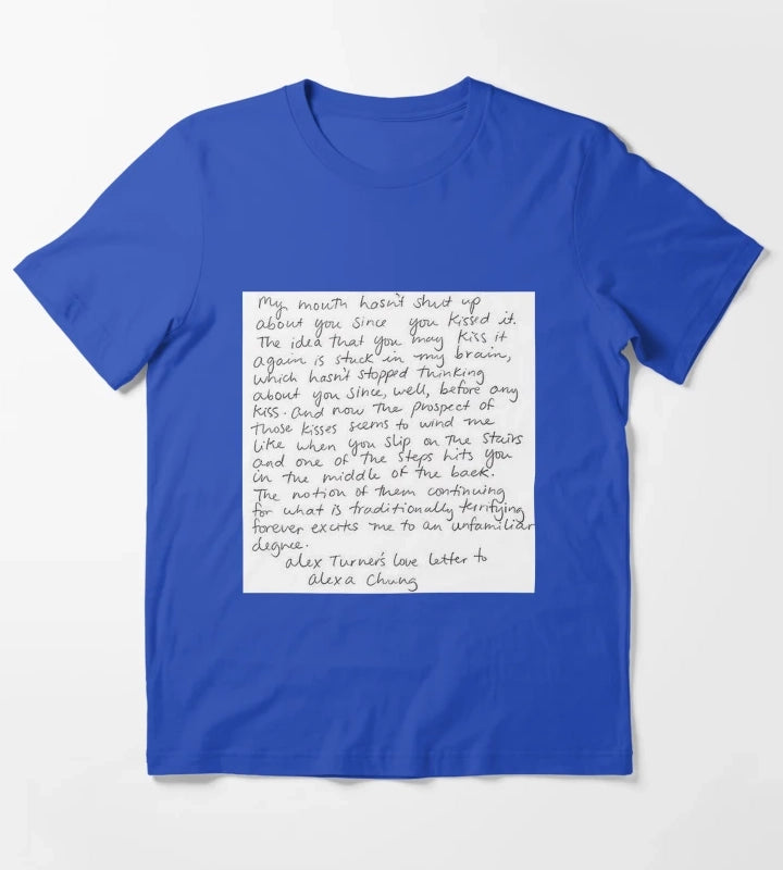 Alex Turners love letter to Alexa Chung T-Shirt Blue