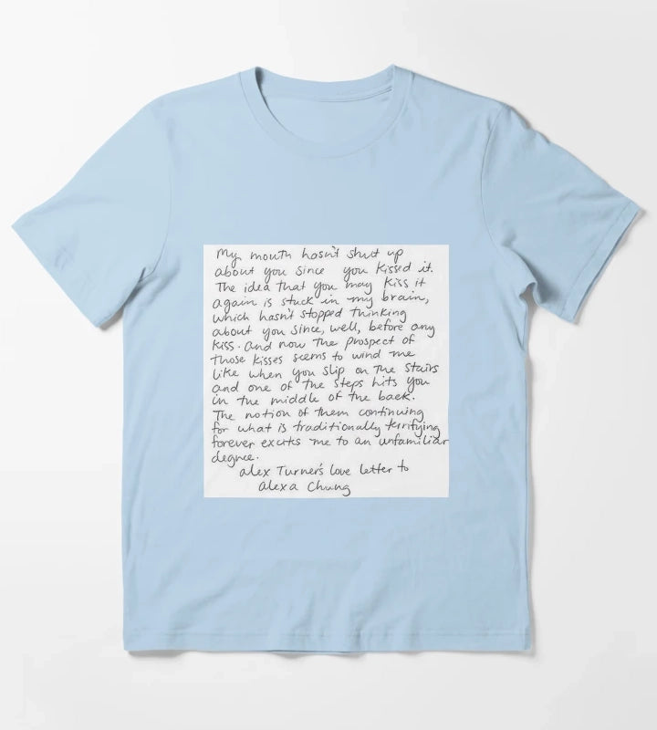 Alex Turners love letter to Alexa Chung T-Shirt Sky Blue