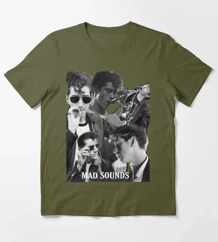 Alex collage print T-Shirt Olive Green