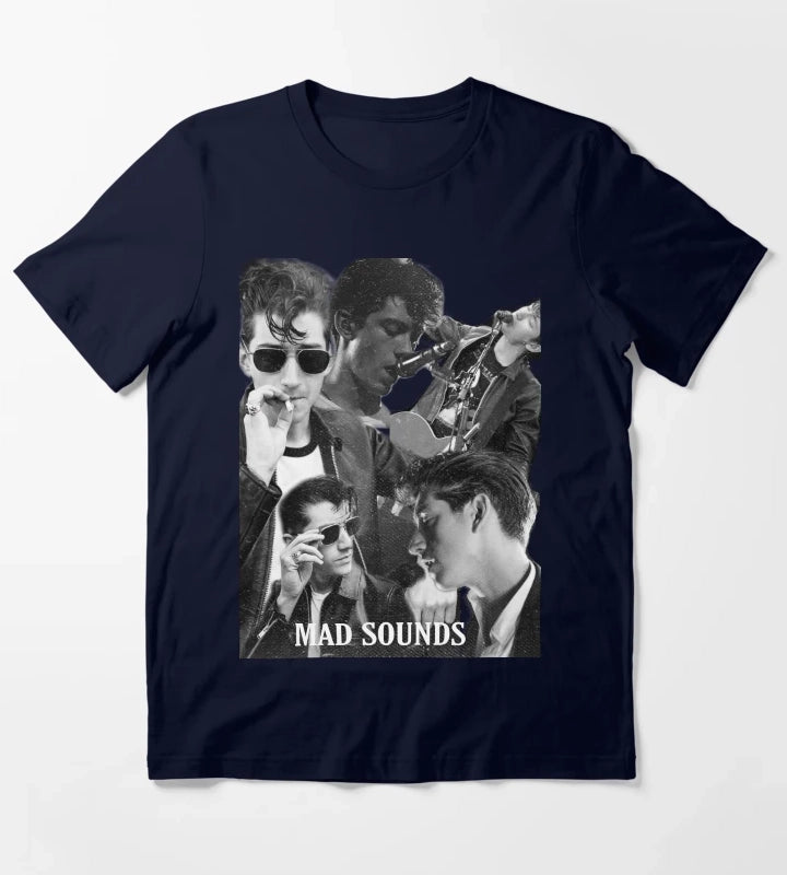 Alex collage print T-Shirt Navy