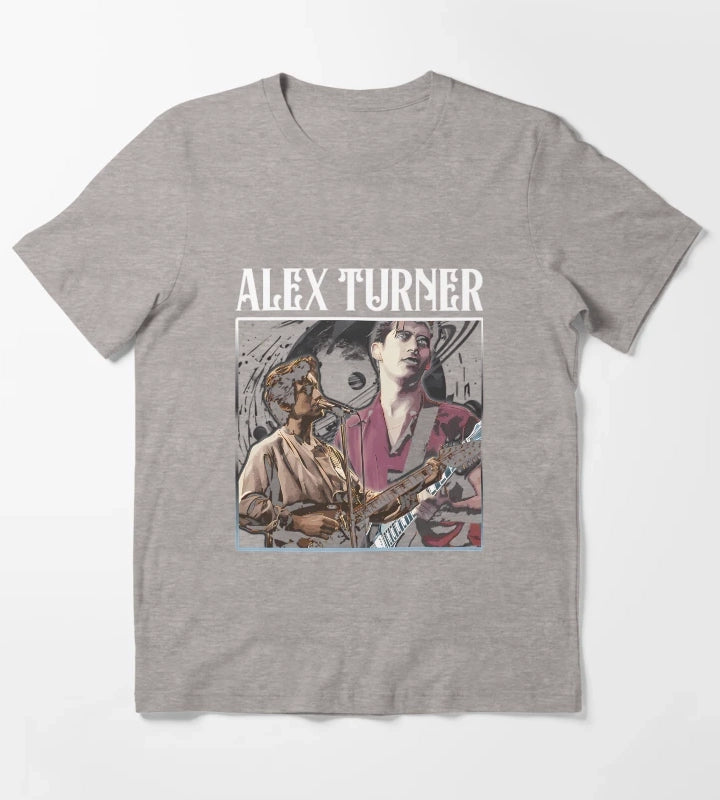 Alexs Turners Arctics Monkeys Frontman T-Shirt Heather Grey