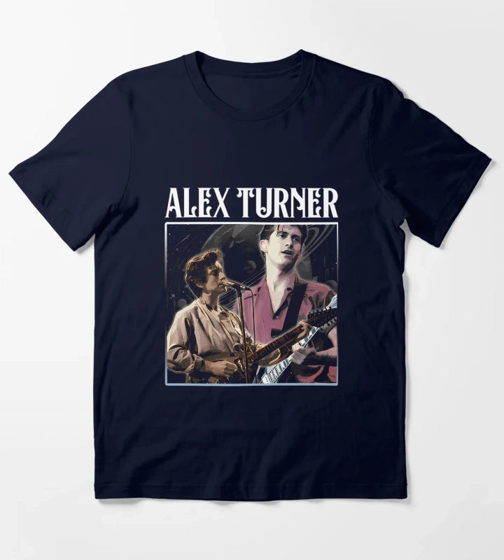 Alexs Turners Arctics Monkeys Frontman T-Shirt Navy