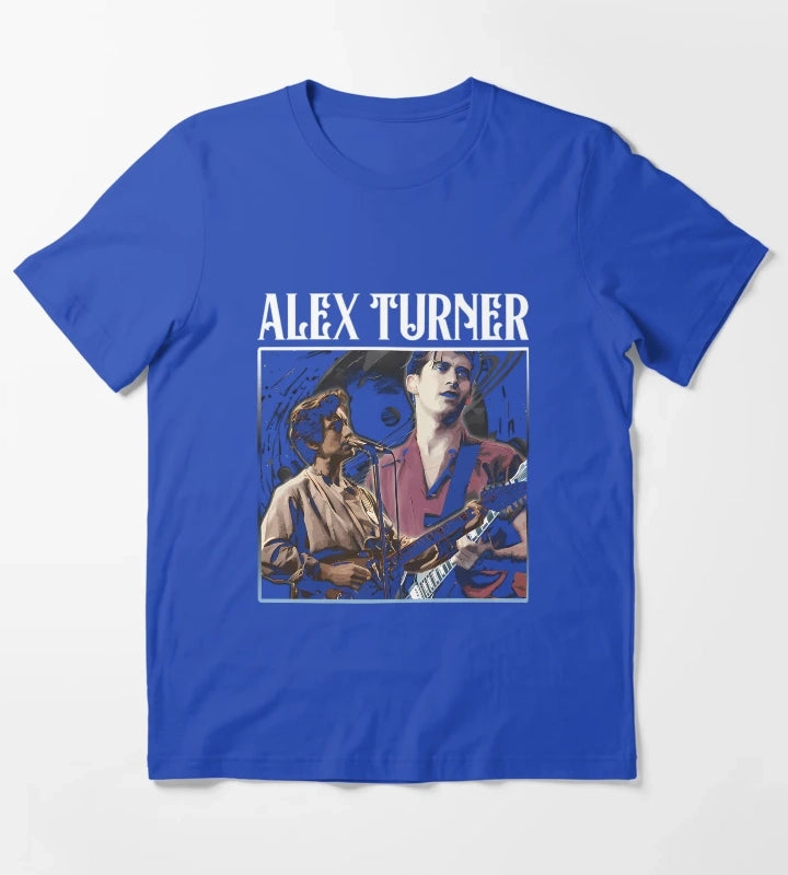 Alexs Turners Arctics Monkeys Frontman T-Shirt Blue