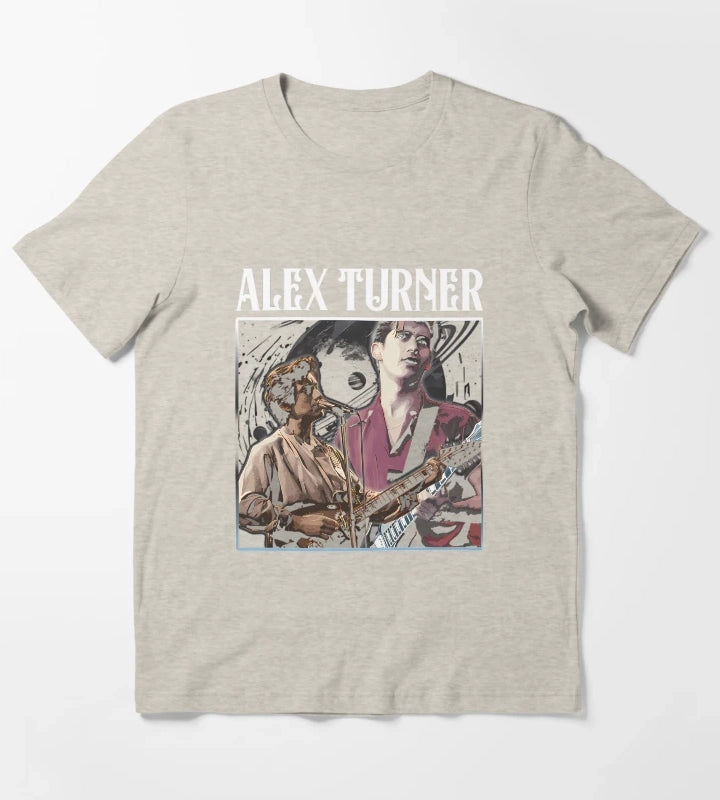 Alexs Turners Arctics Monkeys Frontman T-Shirt Cream