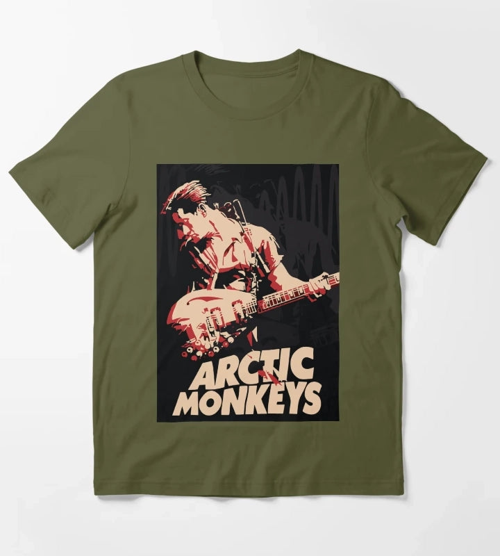 Alternative Music Indie Band T-Shirt Olive Green