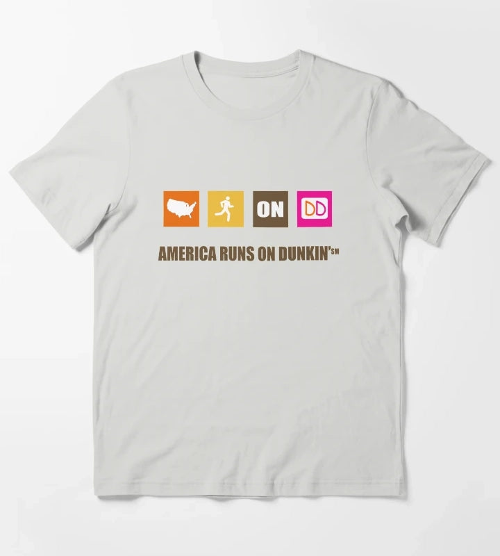 America Runs On Dunkin T-Shirt Light Grey
