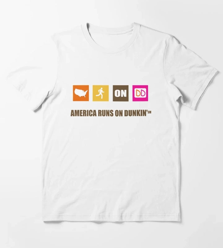 America Runs On Dunkin T-Shirt White