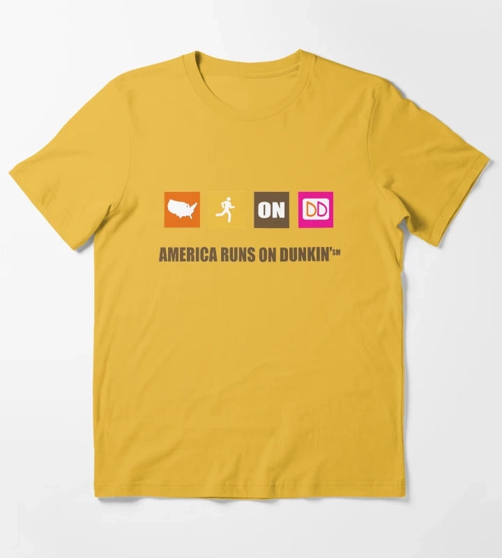 America Runs On Dunkin T-Shirt Yellow