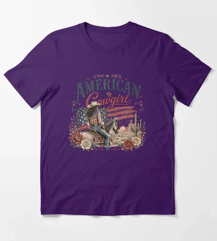 American cowgirl T-Shirt Purple