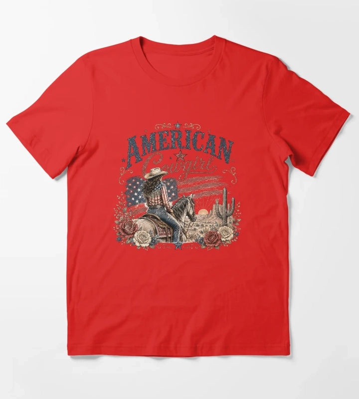 American cowgirl T-Shirt Red