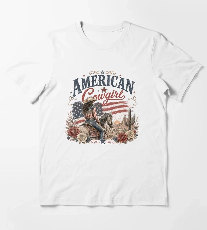 American cowgirl T-Shirt White