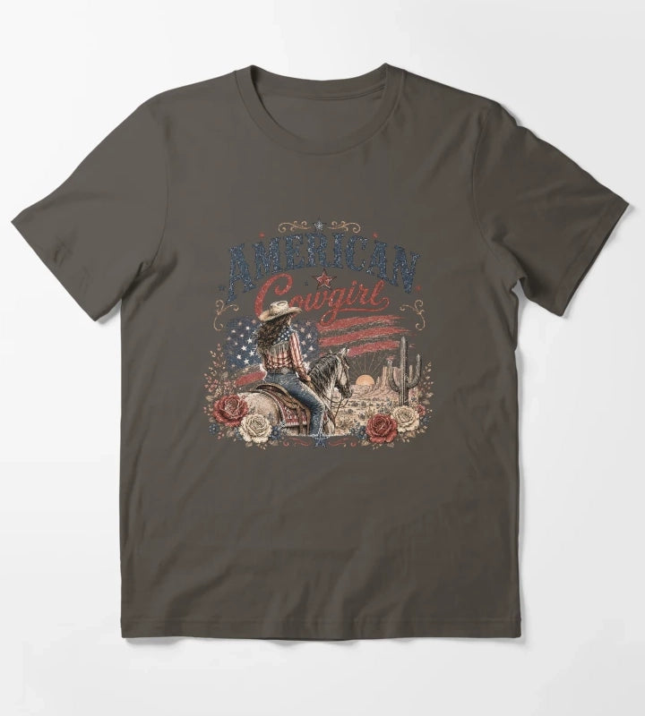 American cowgirl T-Shirt Dark Grey