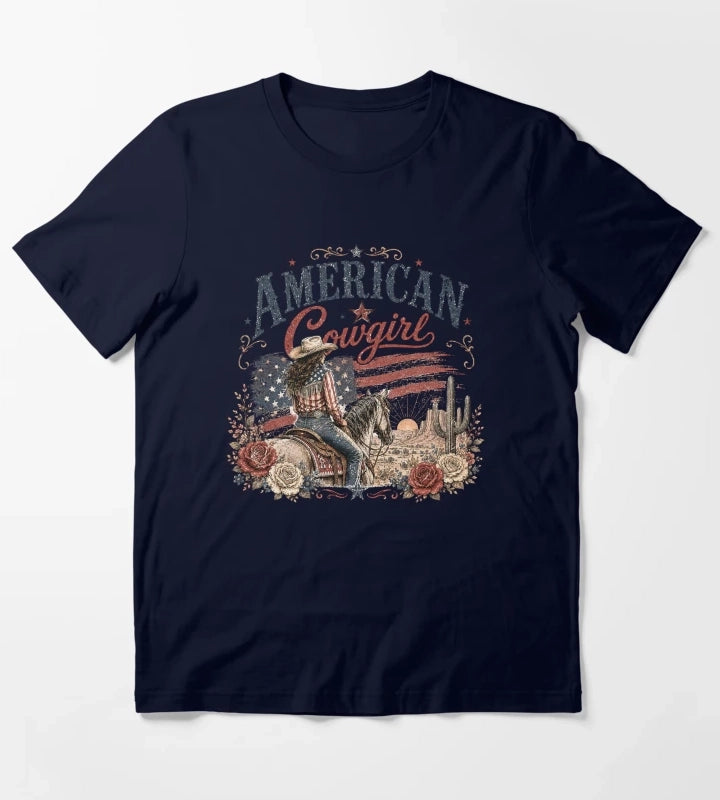 American cowgirl T-Shirt Navy