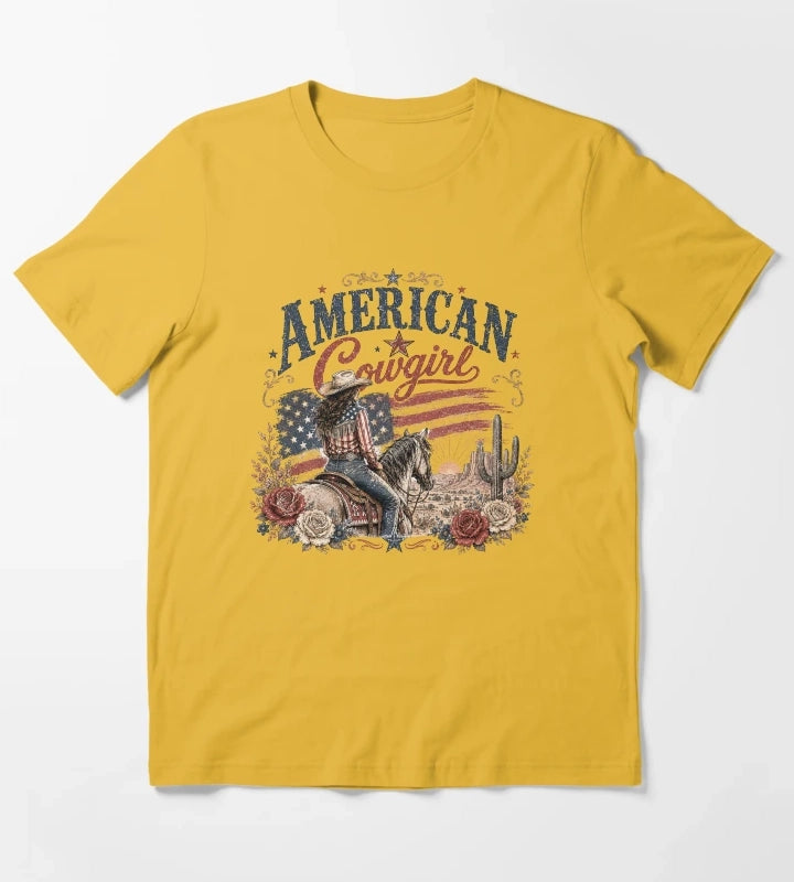 American cowgirl T-Shirt Yellow