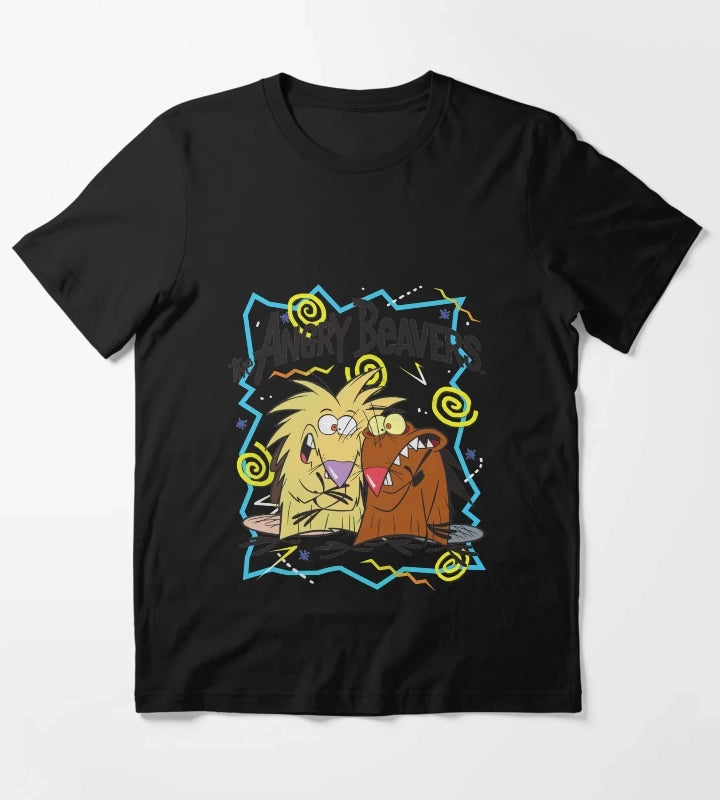 Angry Beavers Characters 90s Graphics T-Shirt