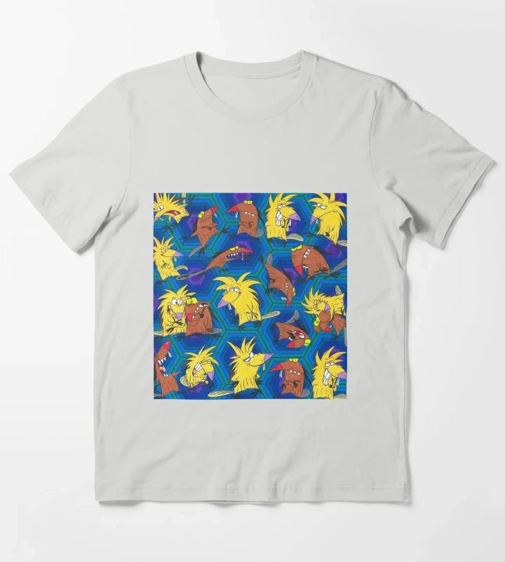 Angry Beavers Norbert and Daggett Nickelodeon T-Shirt Light Grey