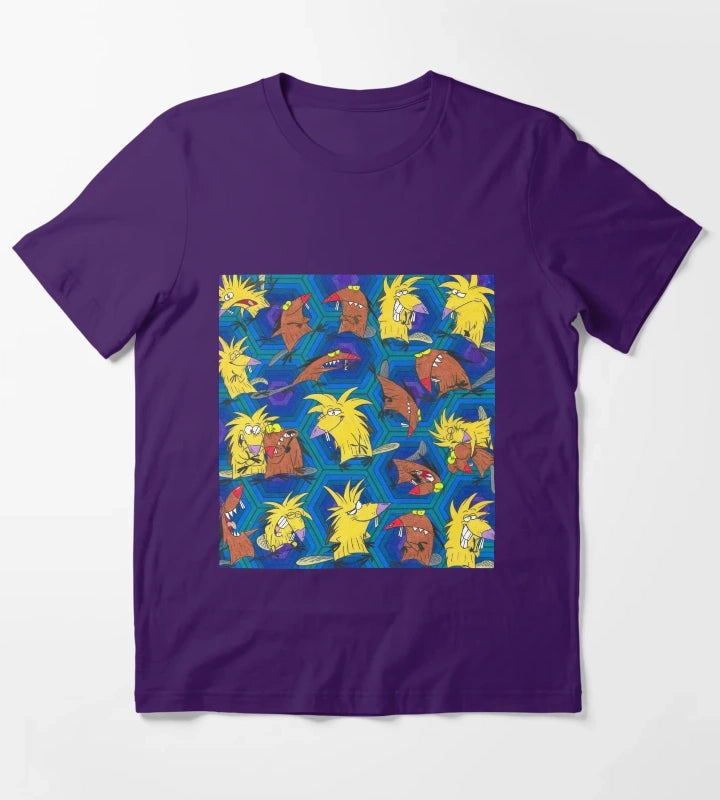 Angry Beavers Norbert and Daggett Nickelodeon T-Shirt Purple