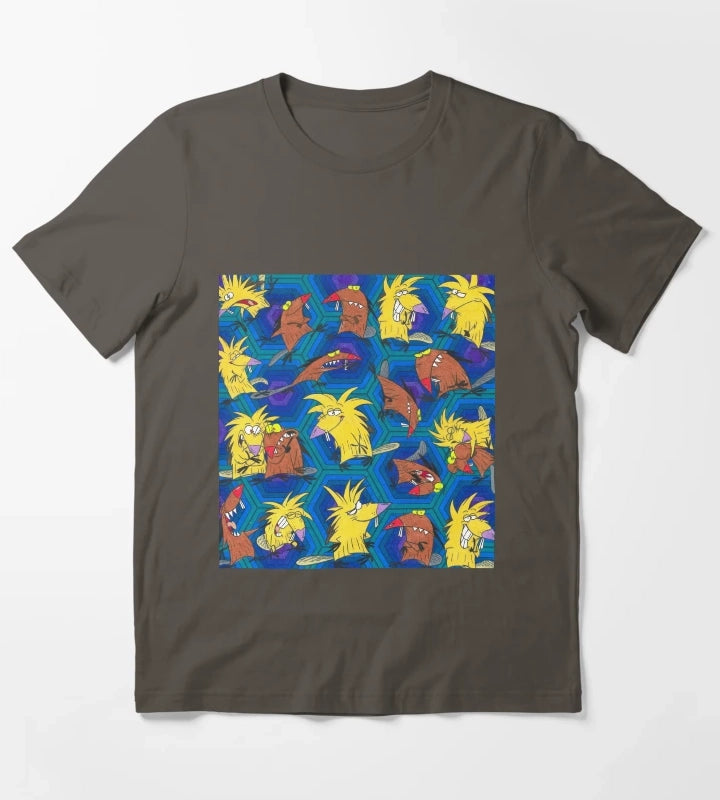 Angry Beavers Norbert and Daggett Nickelodeon T-Shirt Dark Grey
