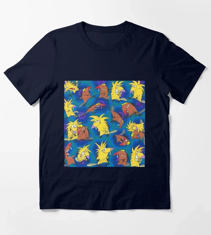 Angry Beavers Norbert and Daggett Nickelodeon T-Shirt Navy