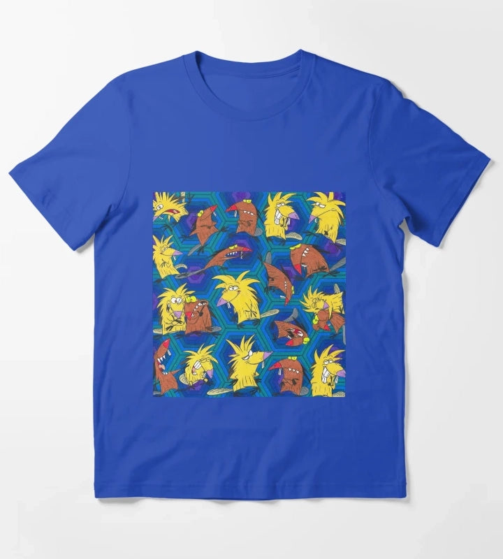 Angry Beavers Norbert and Daggett Nickelodeon T-Shirt Blue