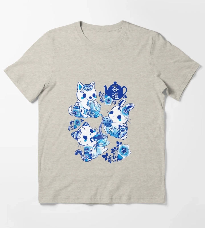 Animals Tea Ceremony T-Shirt Cream