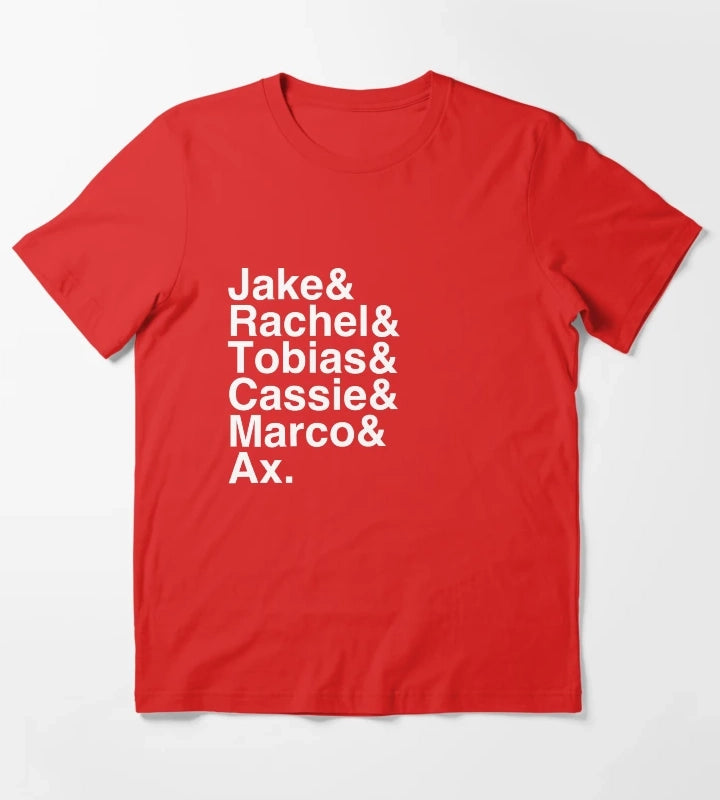 Animorphs Lineup List TShirt T-Shirt Red