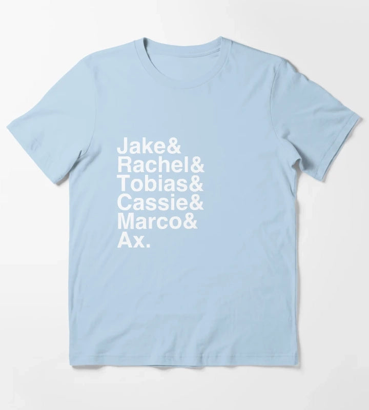Animorphs Lineup List TShirt T-Shirt Sky Blue