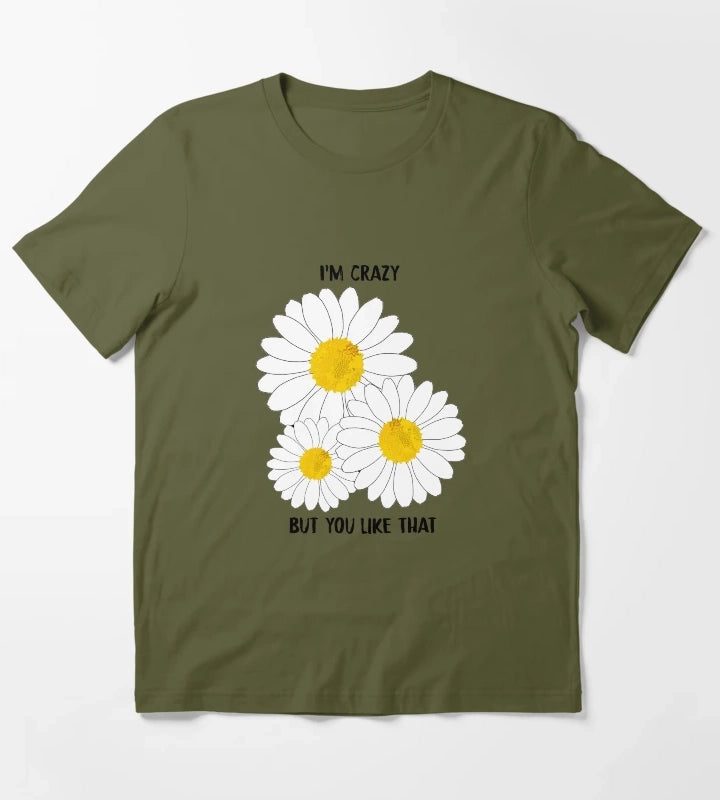 Another Ashnikko Daisy design T-Shirt Olive Green
