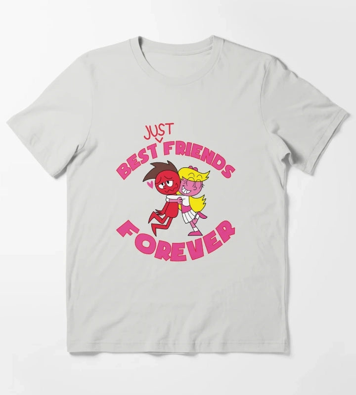 Apple and Daisy Best Just Friends Forever T-Shirt Light Grey