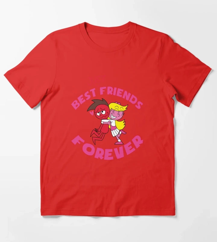 Apple and Daisy Best Just Friends Forever T-Shirt Red