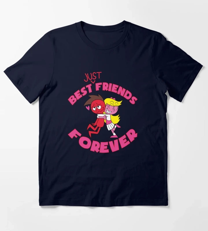 Apple and Daisy Best Just Friends Forever T-Shirt Navy