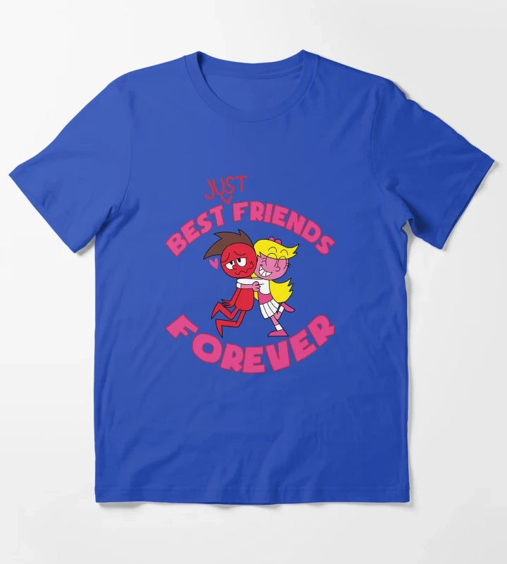 Apple and Daisy Best Just Friends Forever T-Shirt Blue