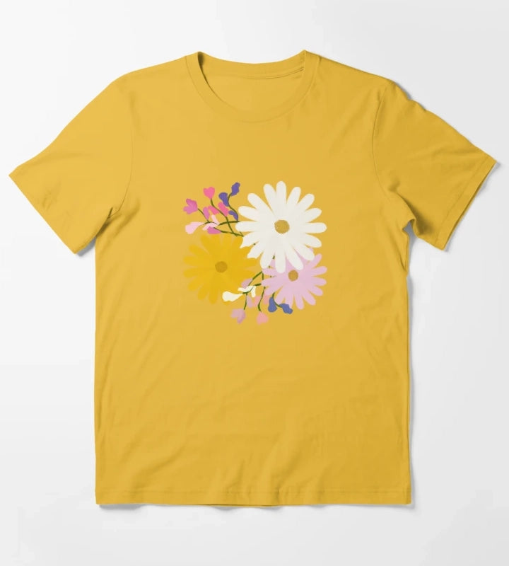 April Birth Flowers Bouquet T-Shirt Yellow