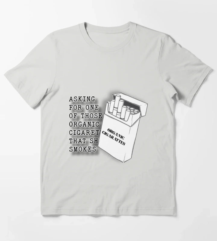 Arabella Organic Cigarettes Lyrics T-Shirt Light Grey