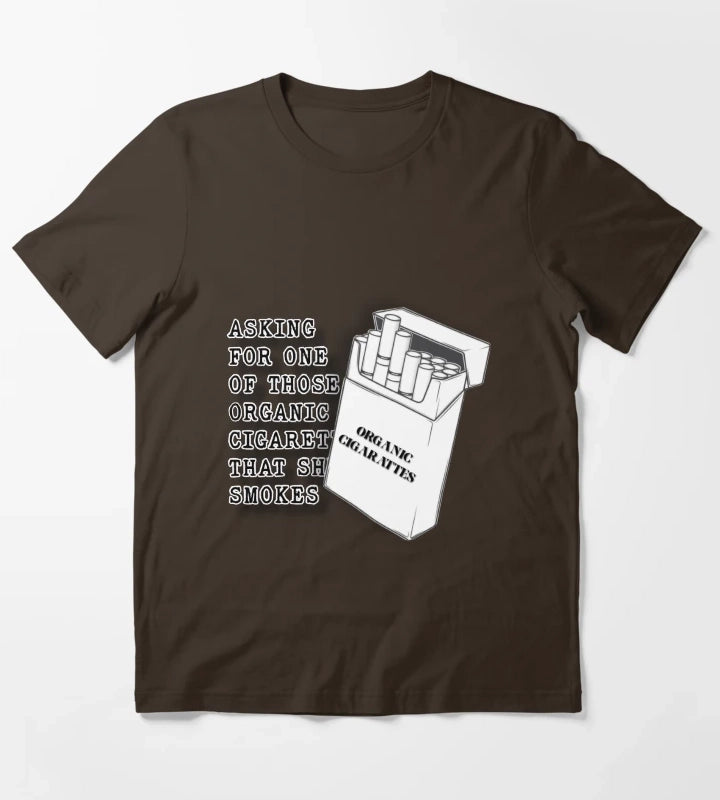 Arabella Organic Cigarettes Lyrics T-Shirt Brown