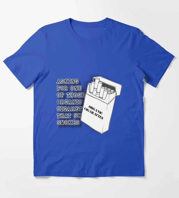 Arabella Organic Cigarettes Lyrics T-Shirt Blue