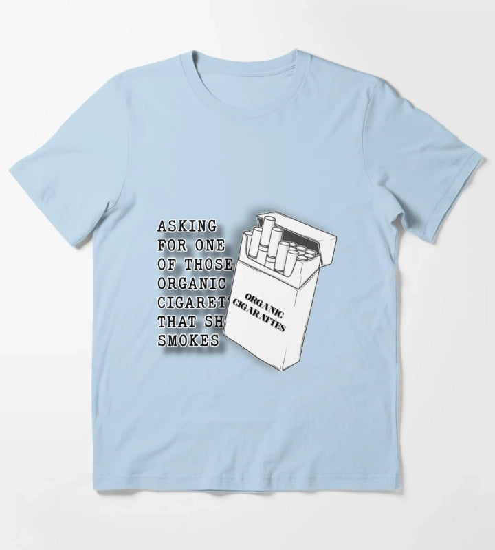Arabella Organic Cigarettes Lyrics T-Shirt Sky Blue